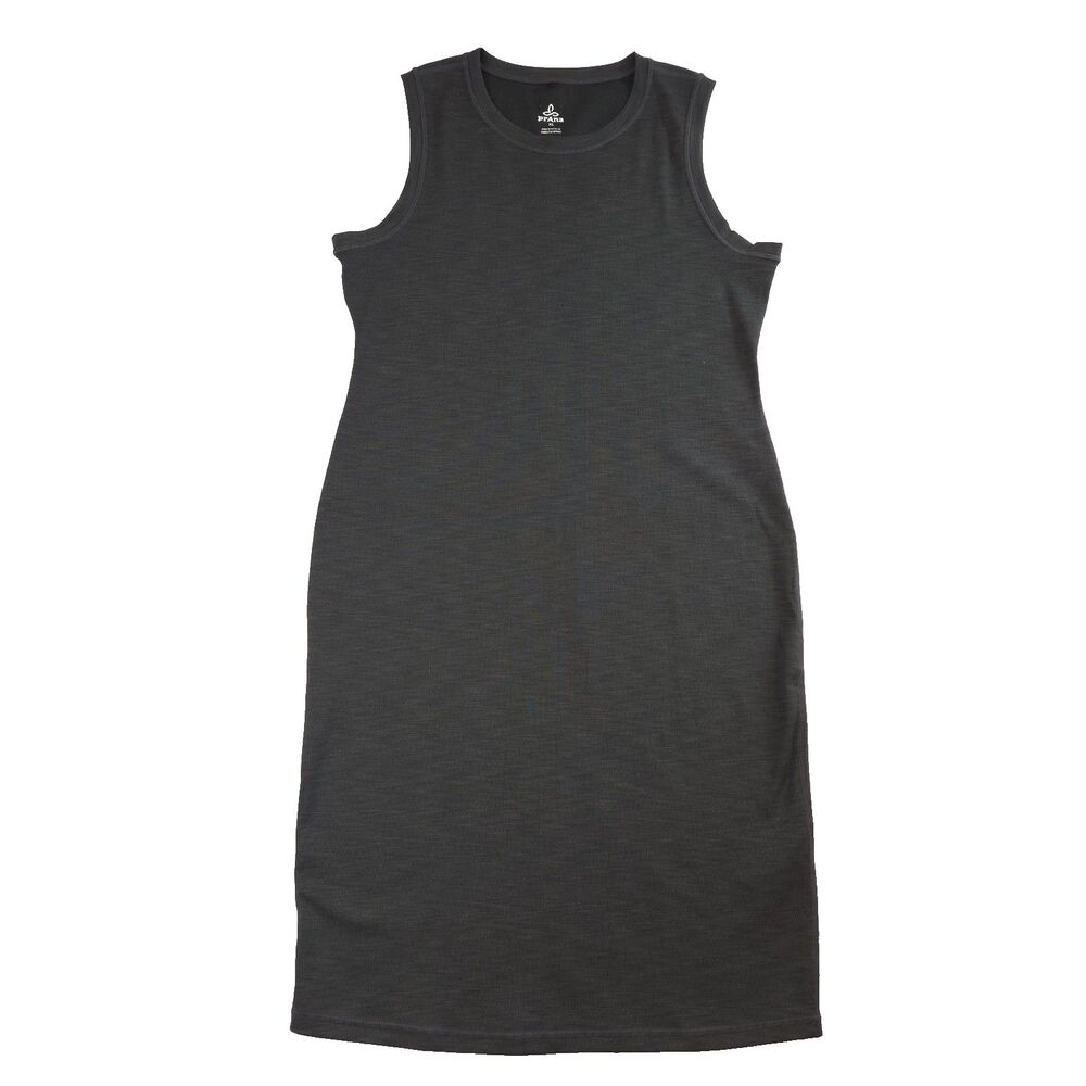 prAna Sleeveless Midi Dress Gray XL Athletic Outdoors Travel Athleisure